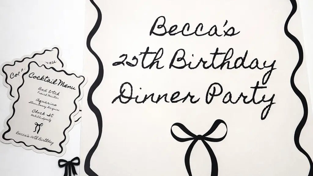 Becca foden’s 25th birthday: on-trend bow drink stirrers for a modern luxury celebration