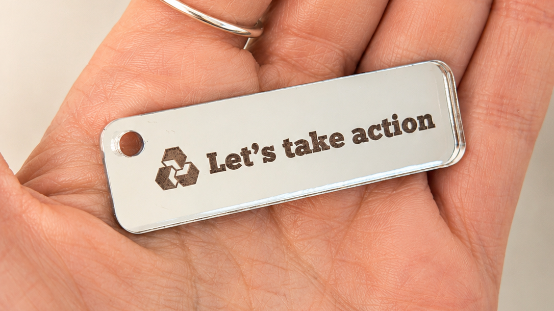 Case Study: NatWest "Let's Take Action" Campaign – Bespoke Mirror Acrylic Keyrings