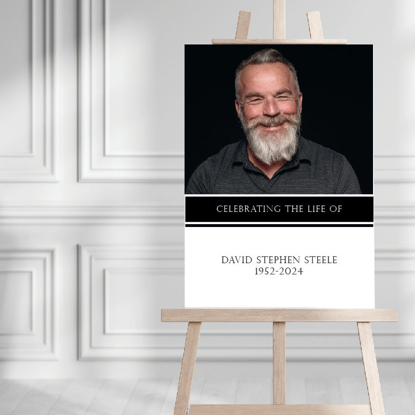 In Loving Memory Funeral Photo Sign