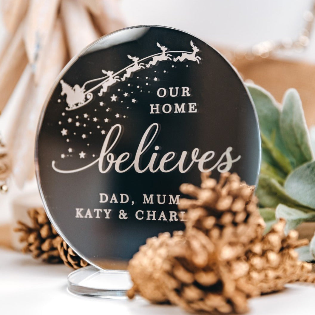 Luxury Silver Mirror Christmas Decoration