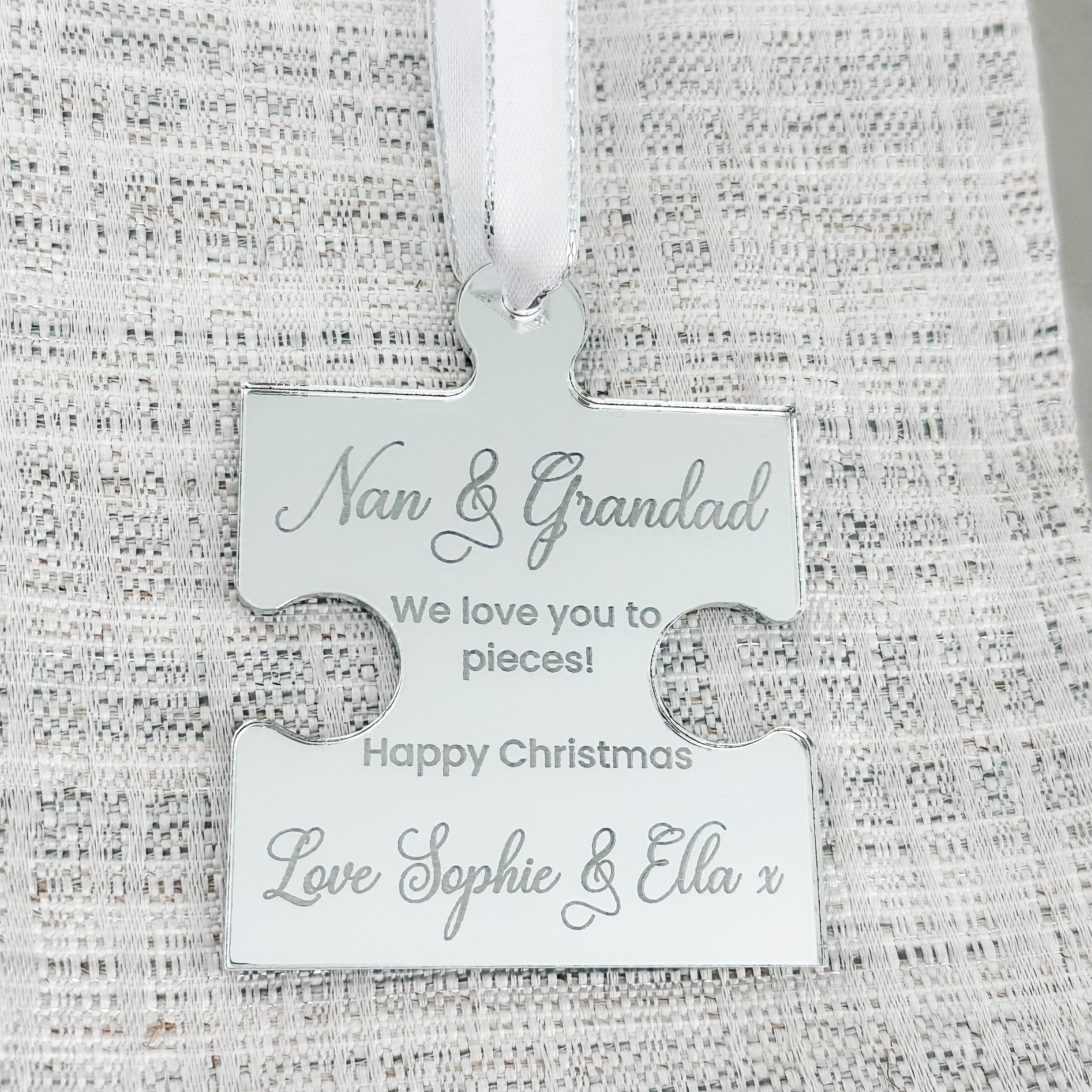 Nan & Grandad Personalised Christmas Decoration