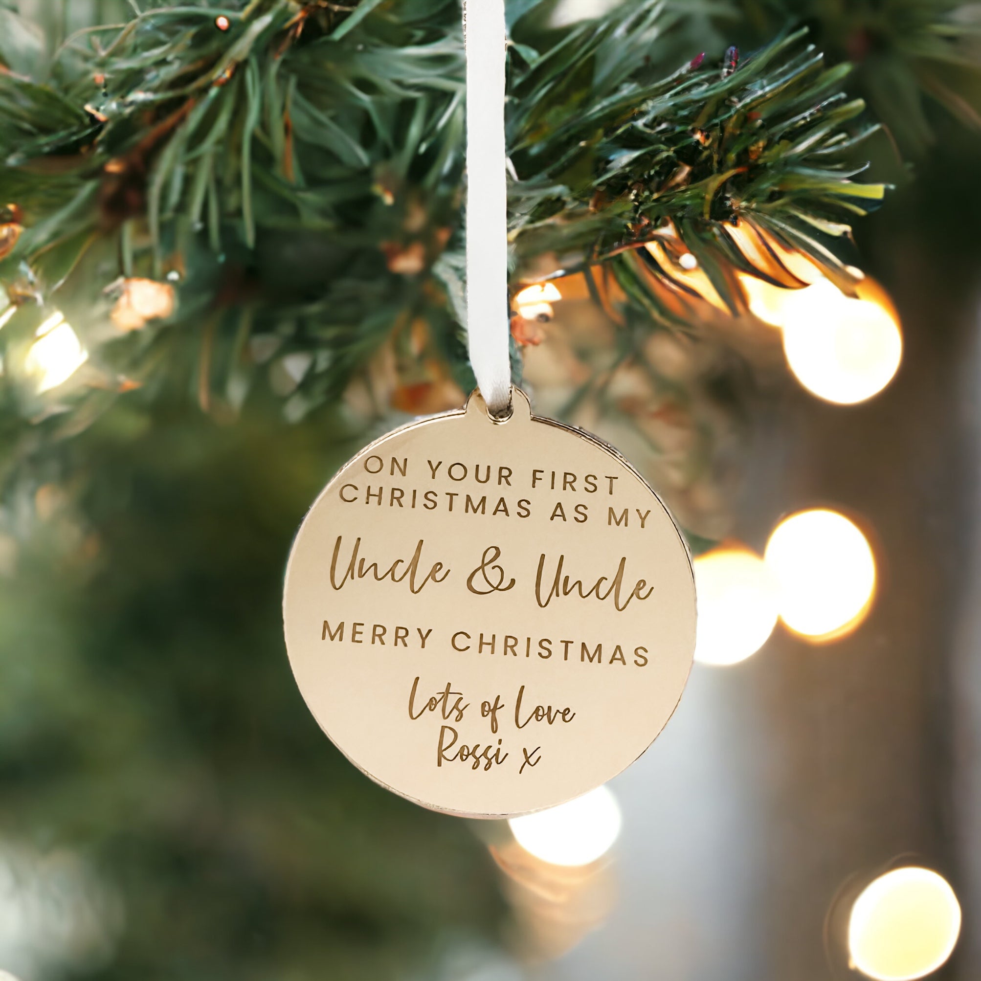 New Uncle & Uncle Christmas Bauble