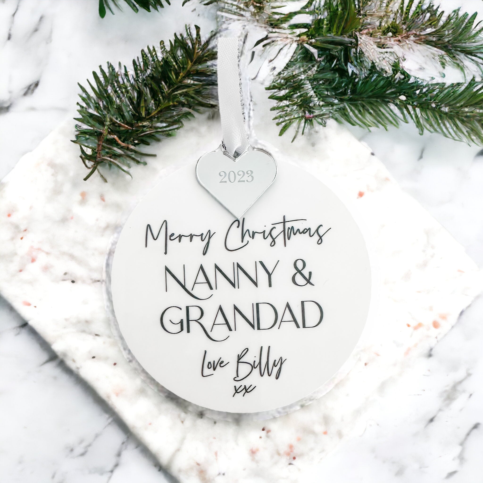 Grandparents Luxury Personalised Bauble