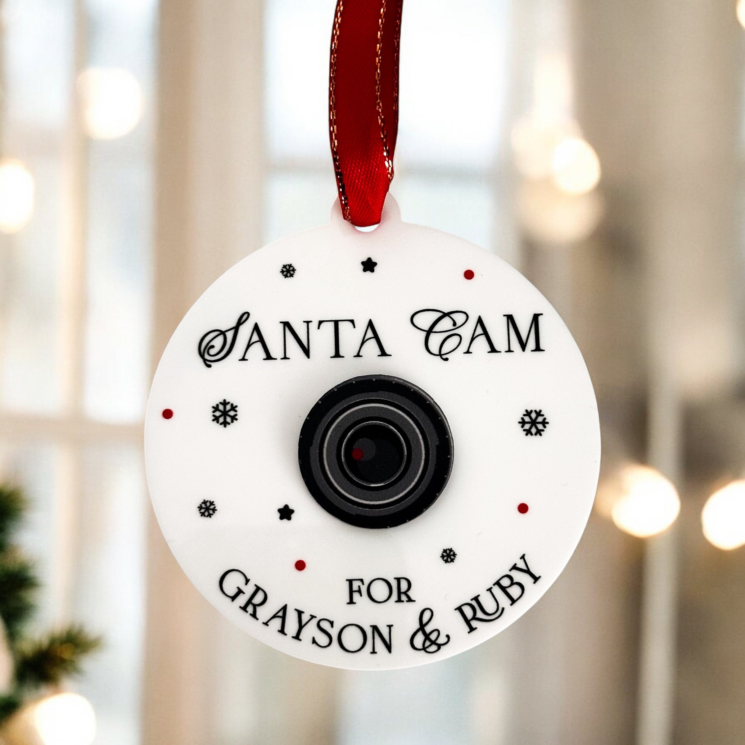 Santa Camera Personalised Christmas Bauble