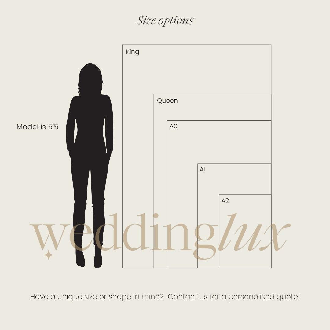 A1, A0 Wedding Welcome Sign