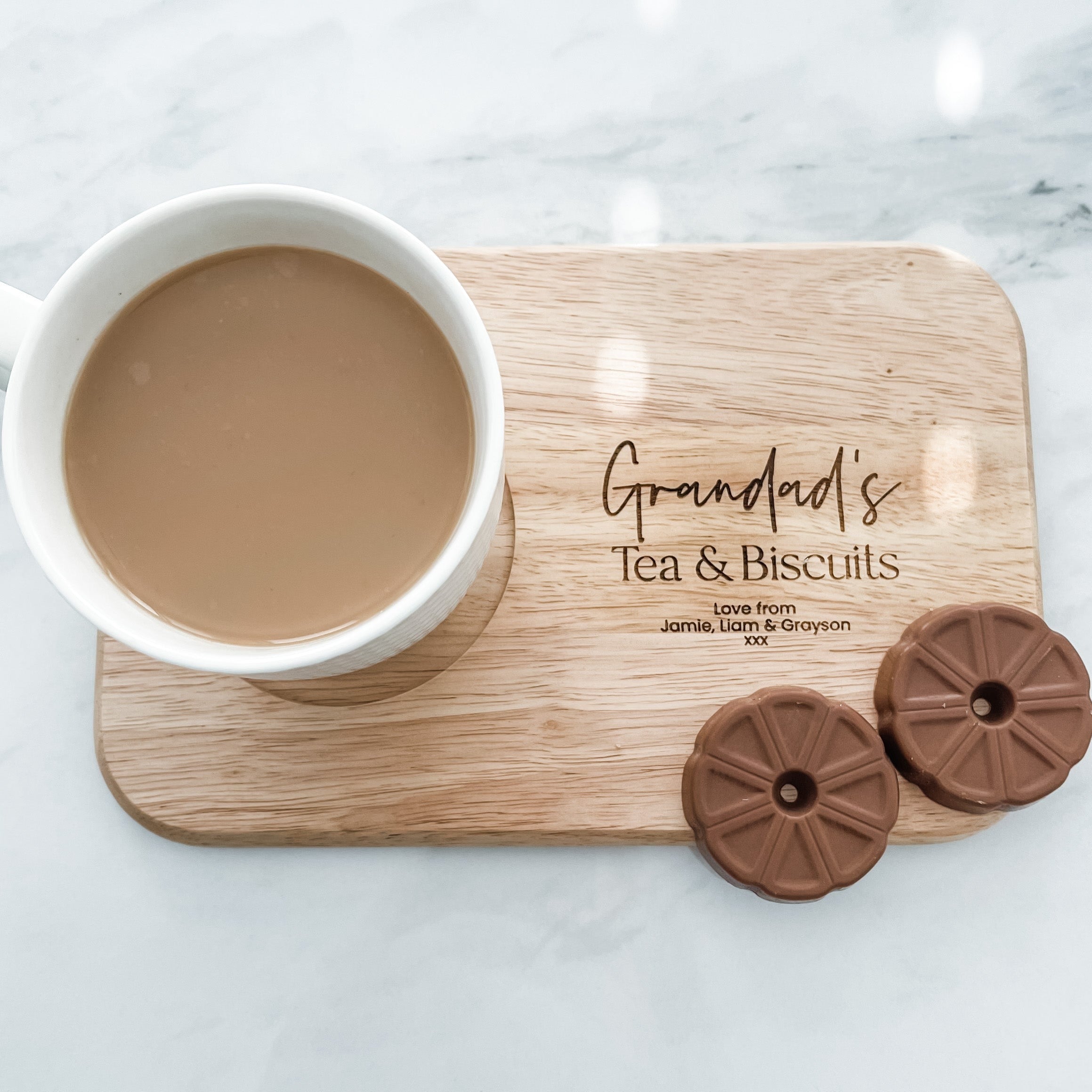 Grandad Personalised Tea & Biscuit Board