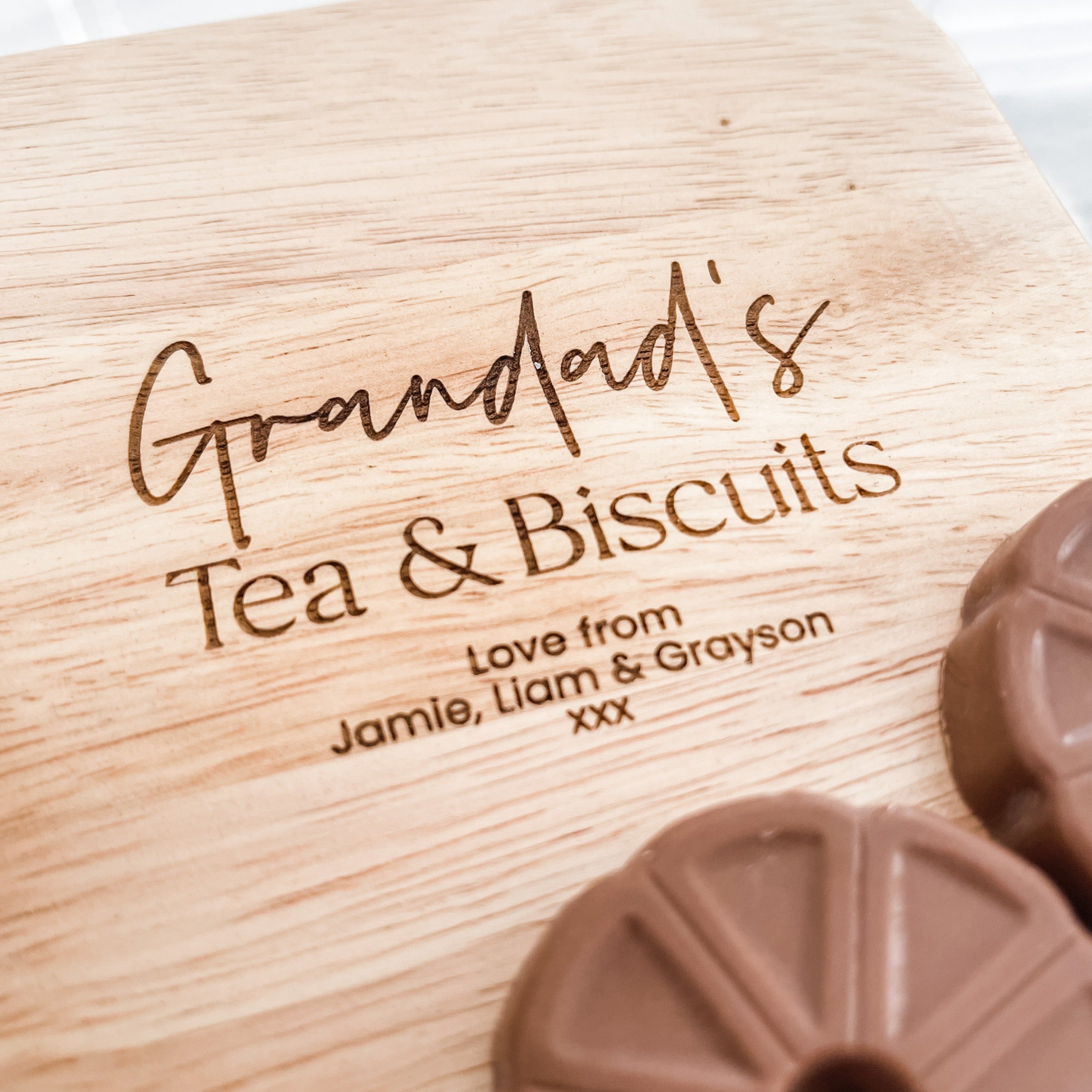 Grandad Personalised Tea & Biscuit Board
