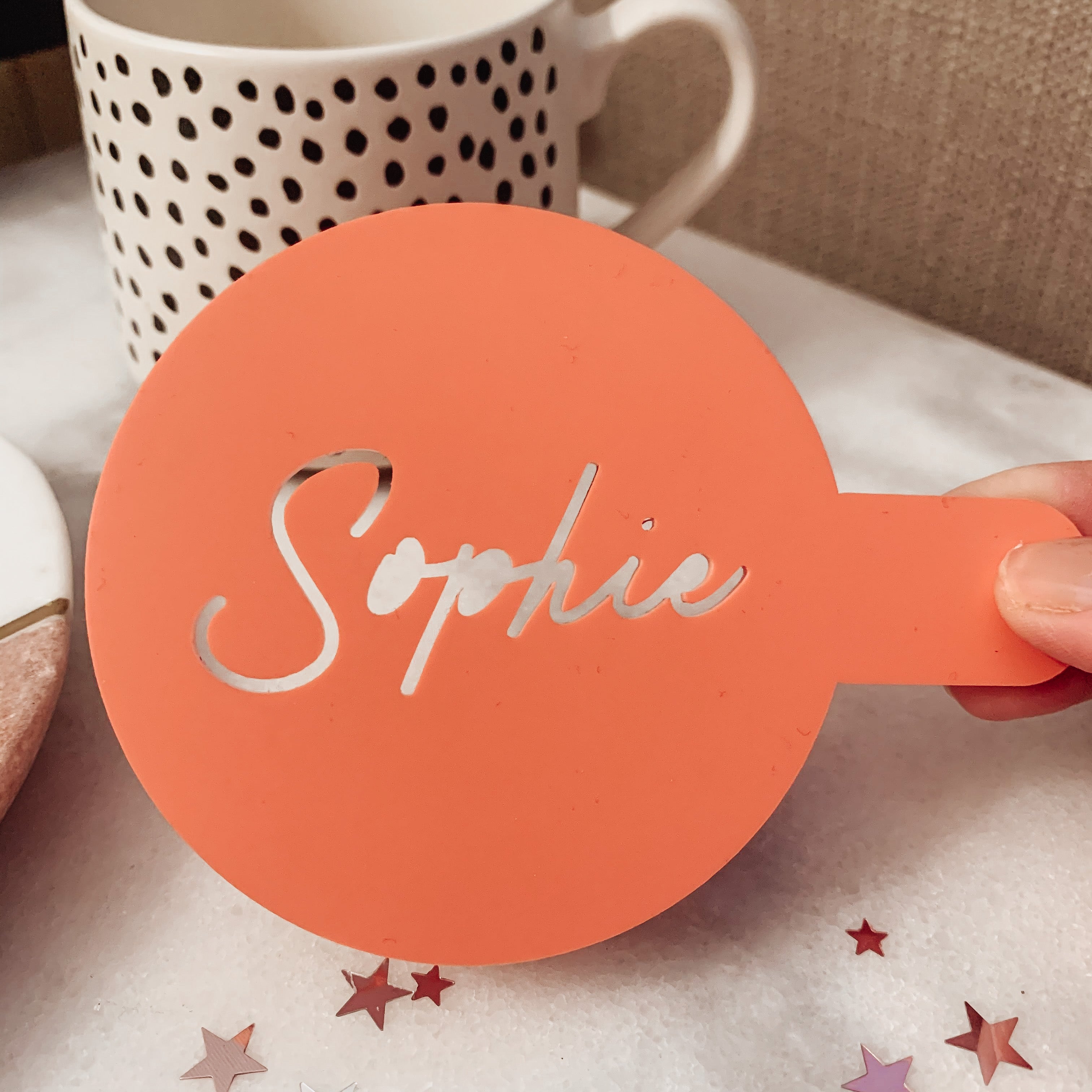 Personalised Name Coffee Stencil Present