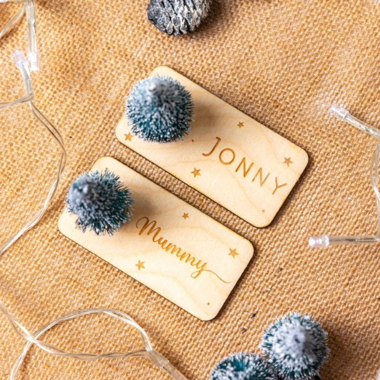 Engraved Christmas Place Cards