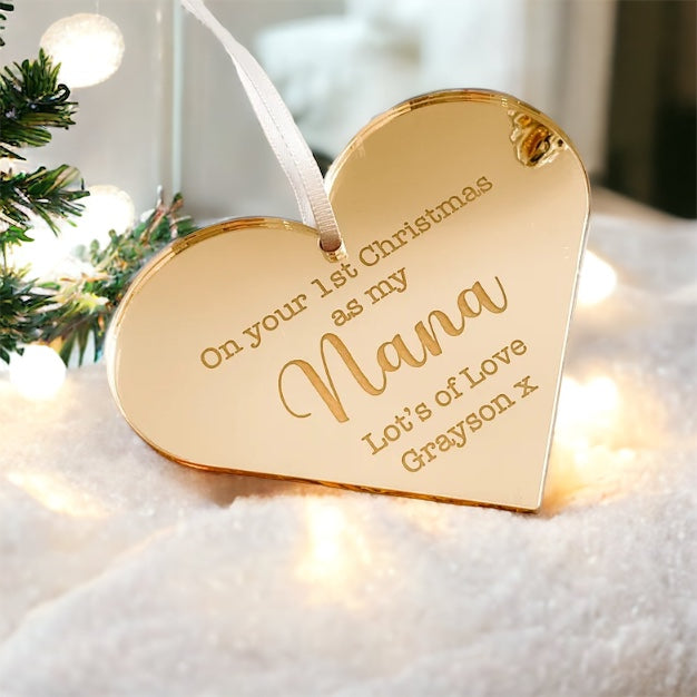 Nana Engraved Christmas Bauble