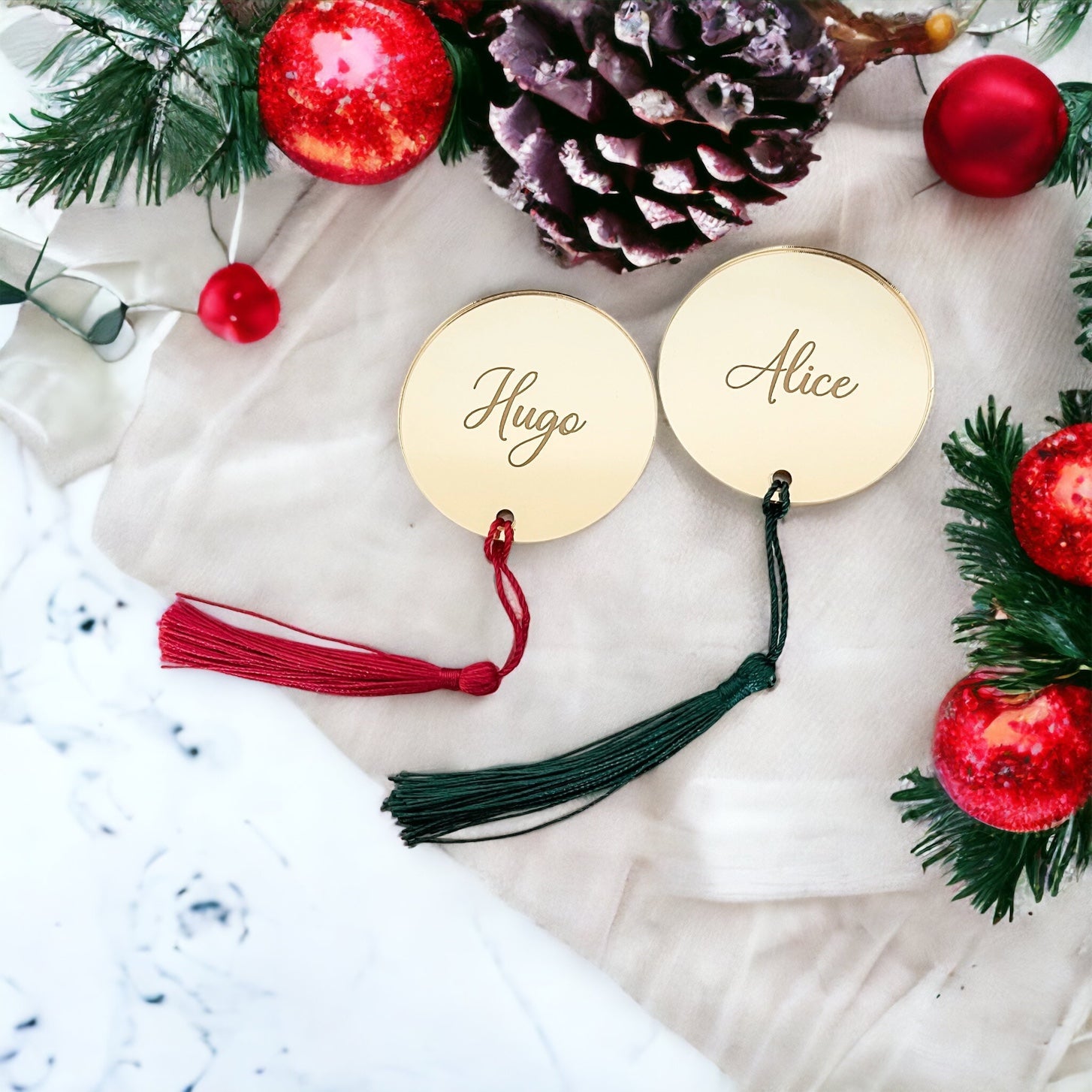 Luxury Christmas Dinner Table Place Names