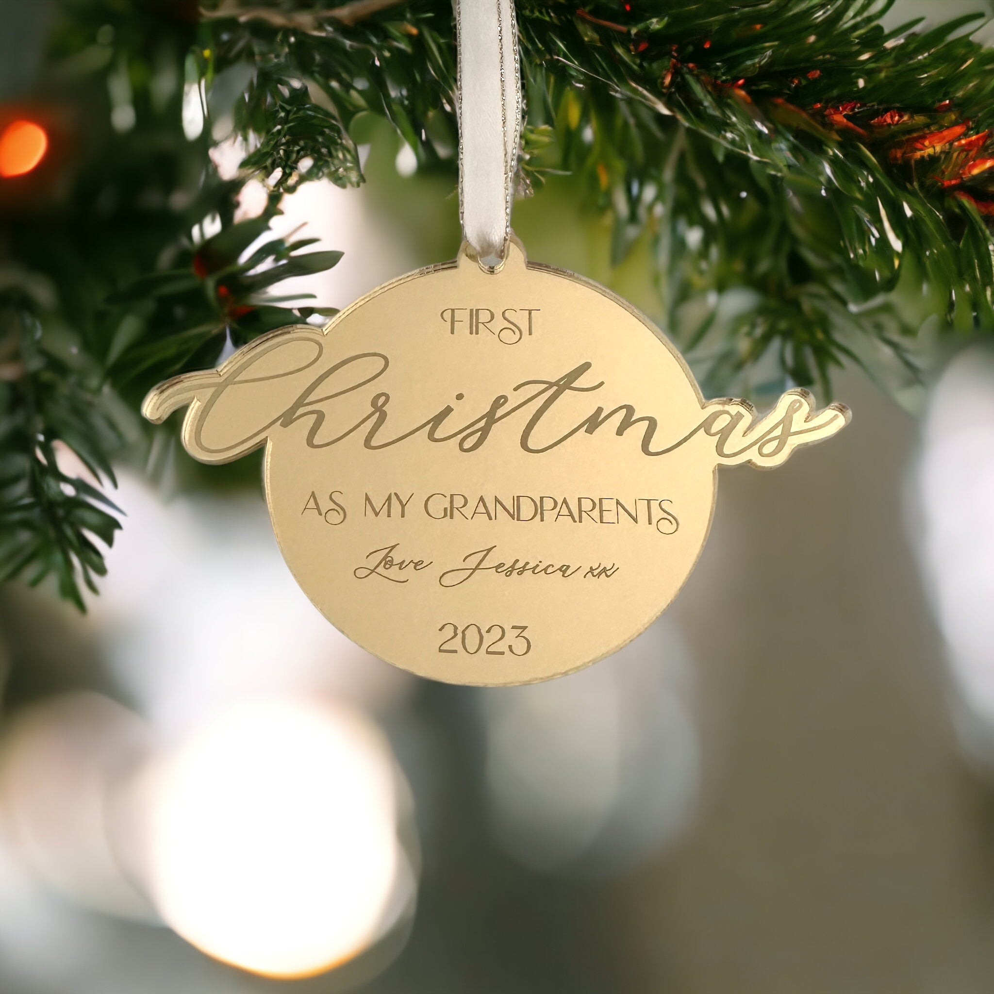 Grandparents First Christmas Bauble