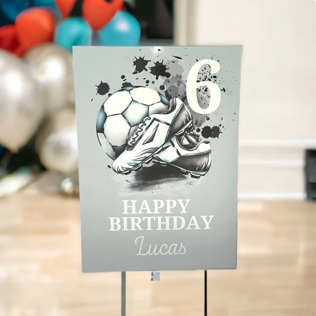 A1 Boy's Football Party Sign