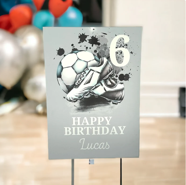 A1 Boy's Football Party Sign