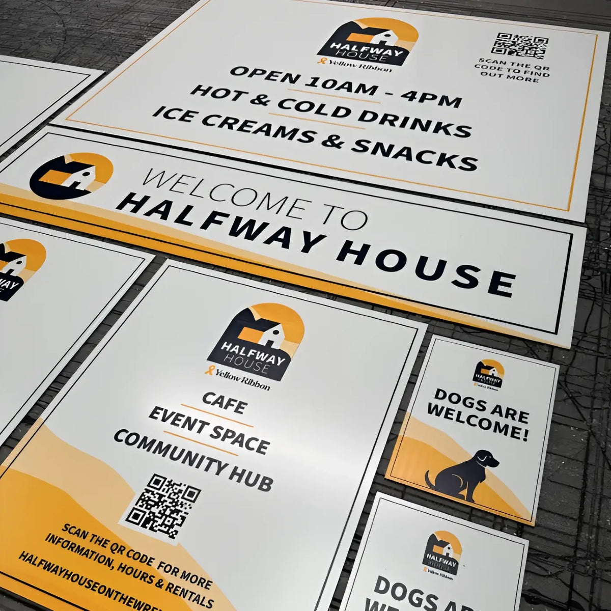 Aluminium dibond signs – durable outdoor metal business | uv printed & weatherproof