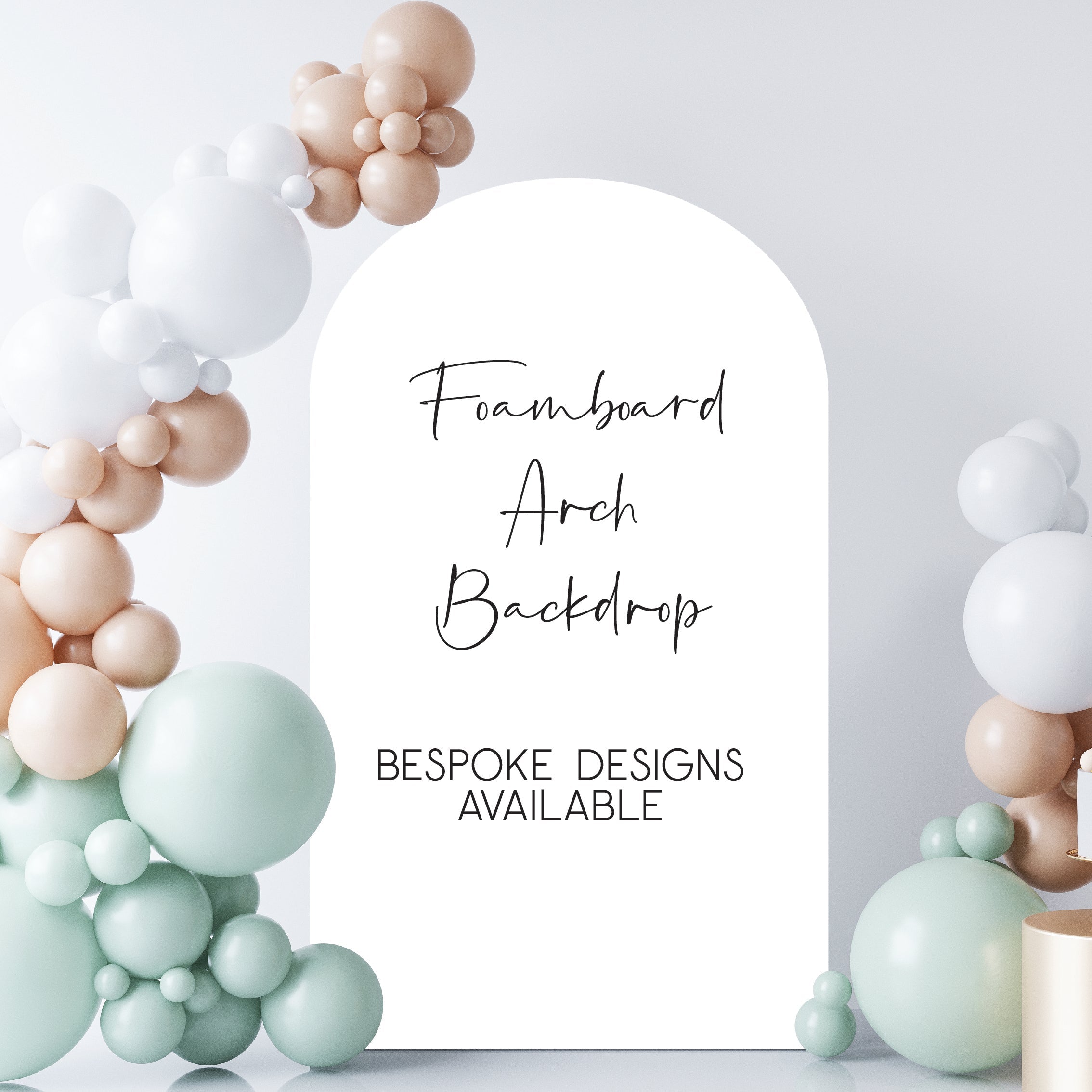 Arch Balloon Backdrop Personalised Sign