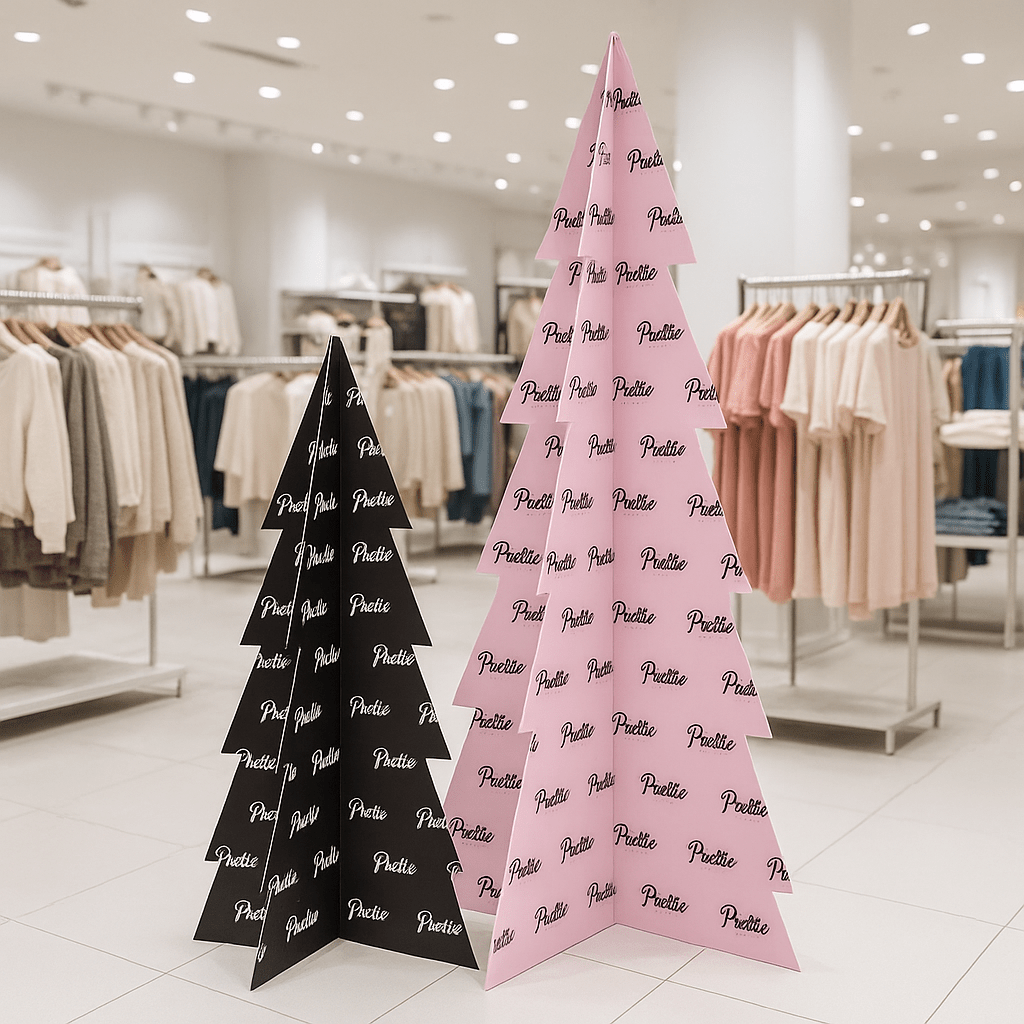 Branded foamboard Christmas Trees for Christmas celebrations