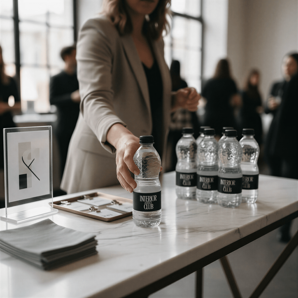 Branded Water Bottles with bespoke brand artwork