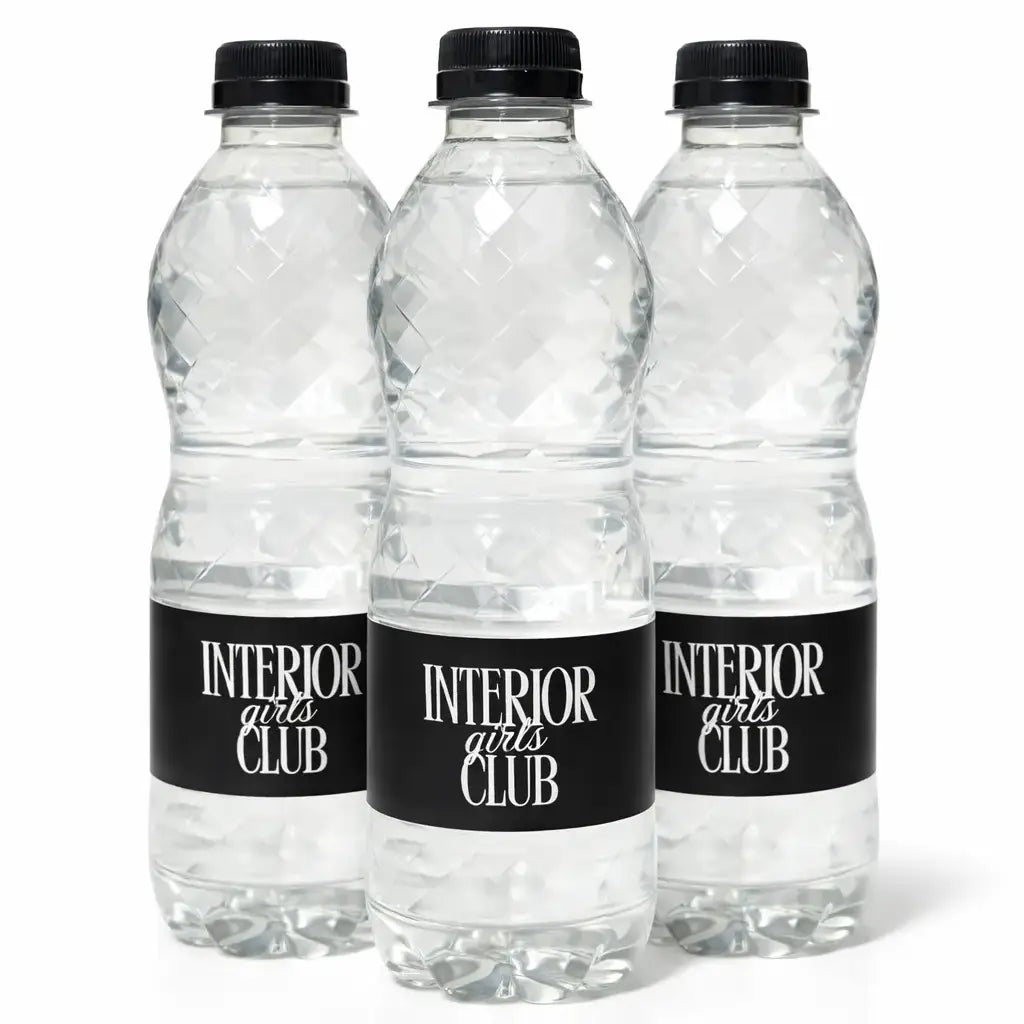 Branded water bottles – custom label or plain event pack of 24