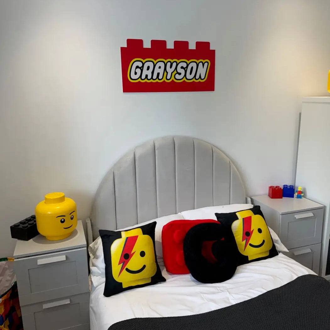 Building block name sign – personalised | custom kids wall art - children’s decor