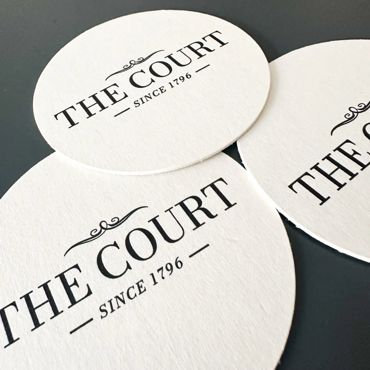 Custom logo coasters | premium pulp board - personalised drink mats