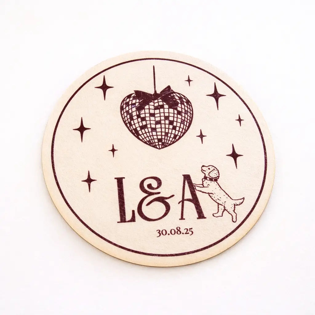 Custom logo coasters | premium pulp board - personalised drink mats