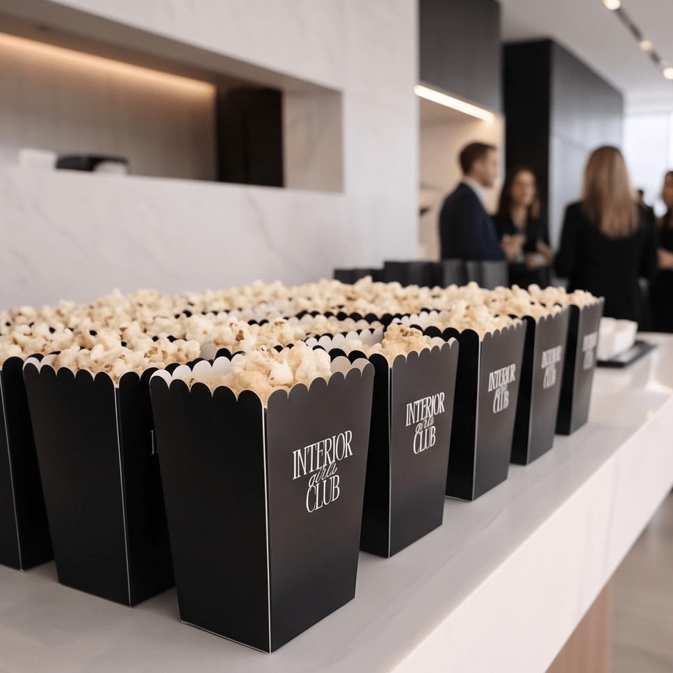 Custom Popcorn Boxes for takeaway food presentation