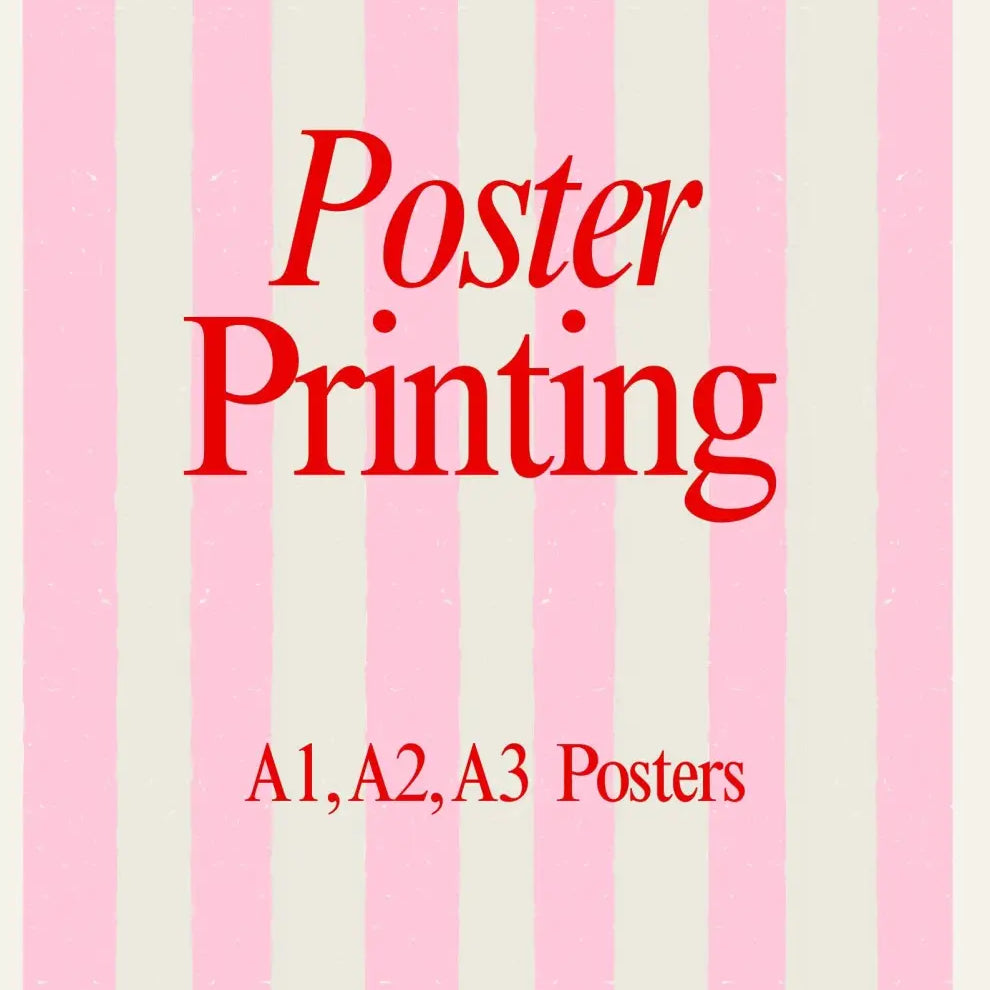 Custom poster printing – luxury print on 200gsm smooth white paper a1 & a2 sizes