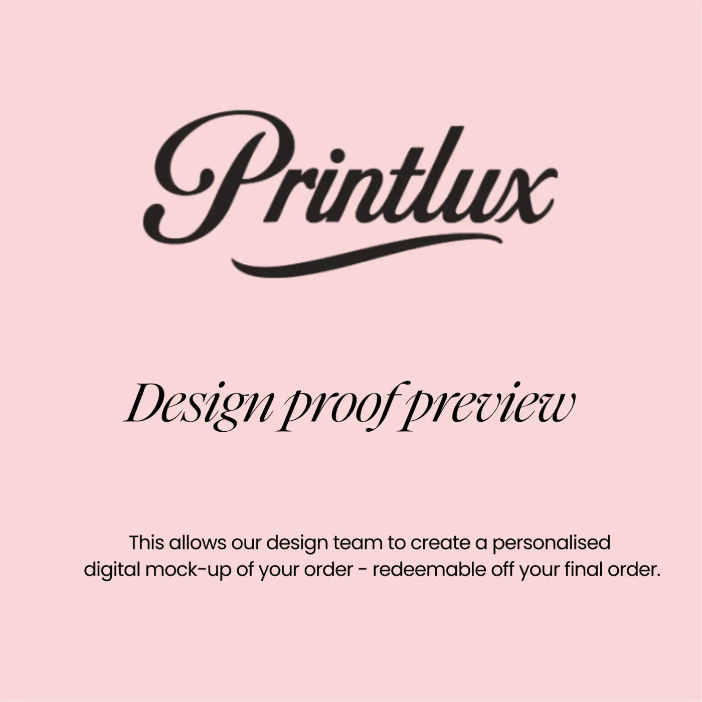 Design preview – custom printlux product