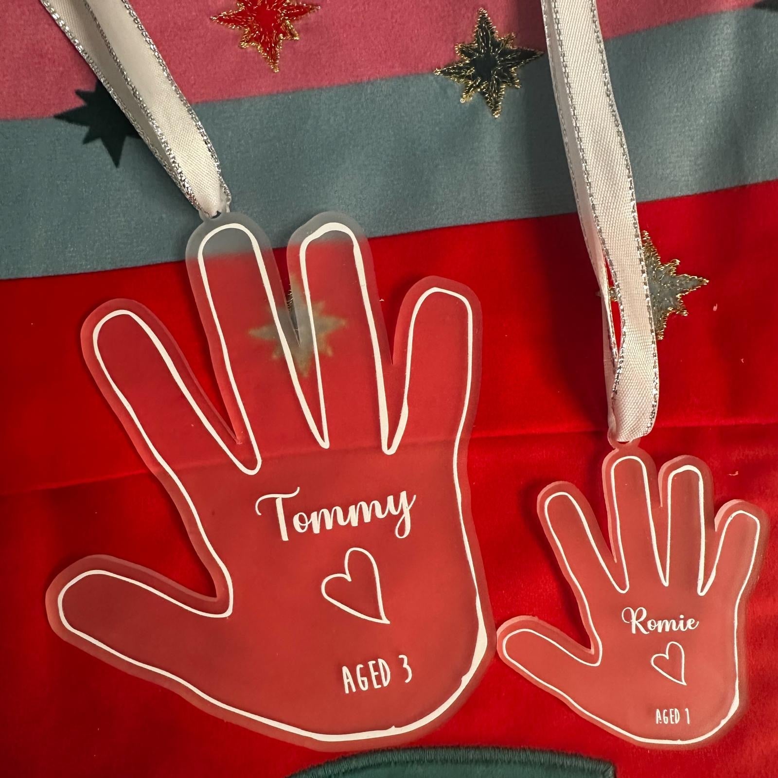 Children's Hands Personalised Christmas Keepsake Bauble