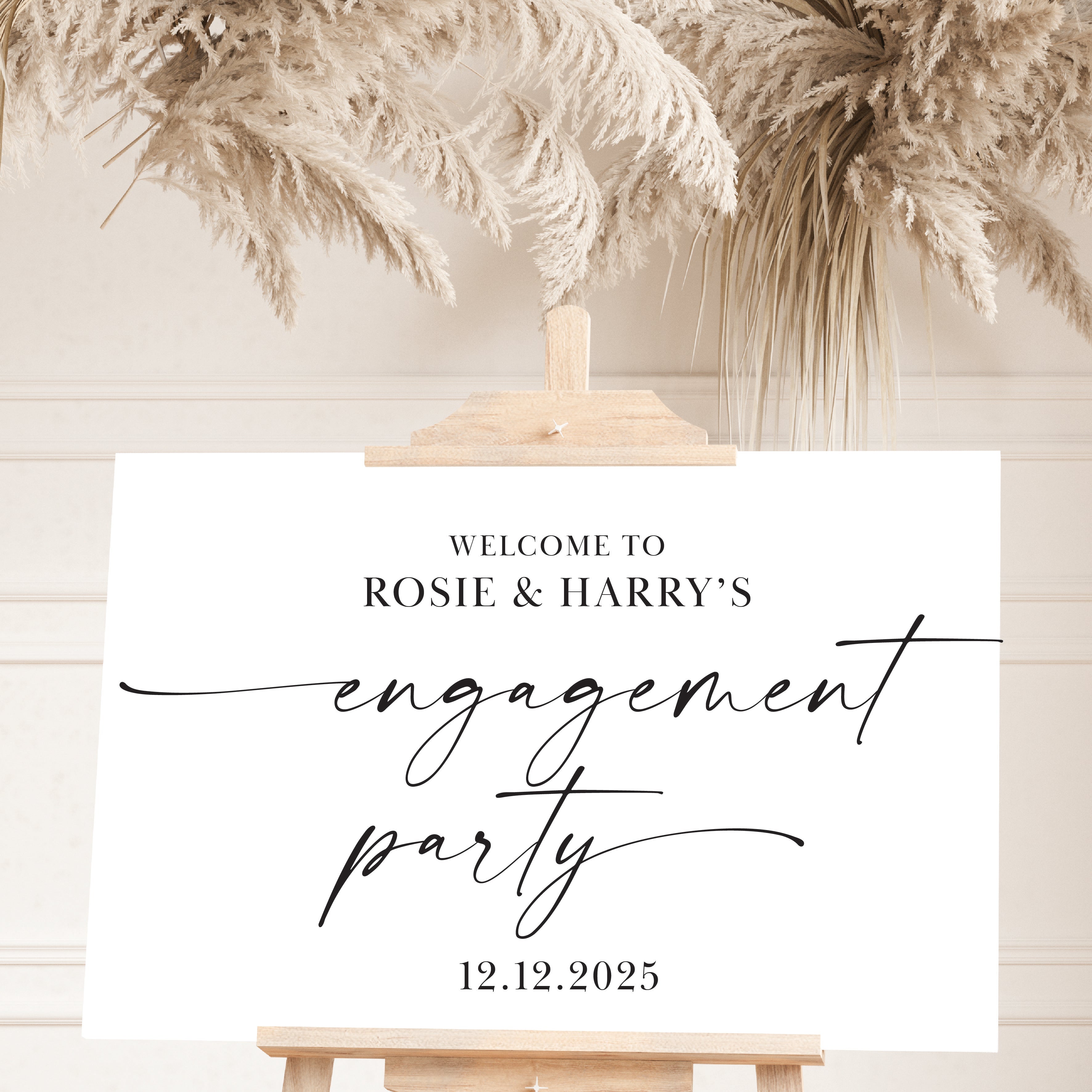 Luxury Personalised Engagement Party Sign