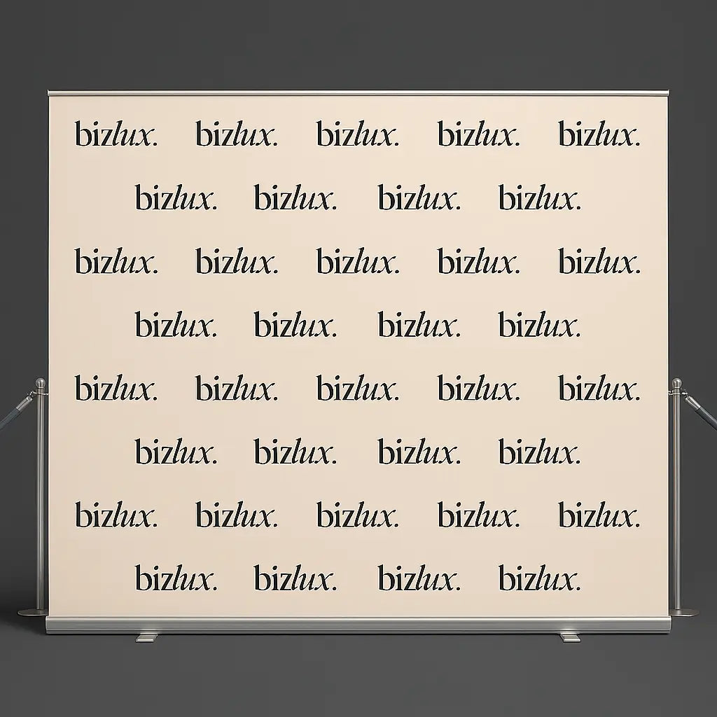 Event backdrop – custom wide format banner | step and repeat logo display