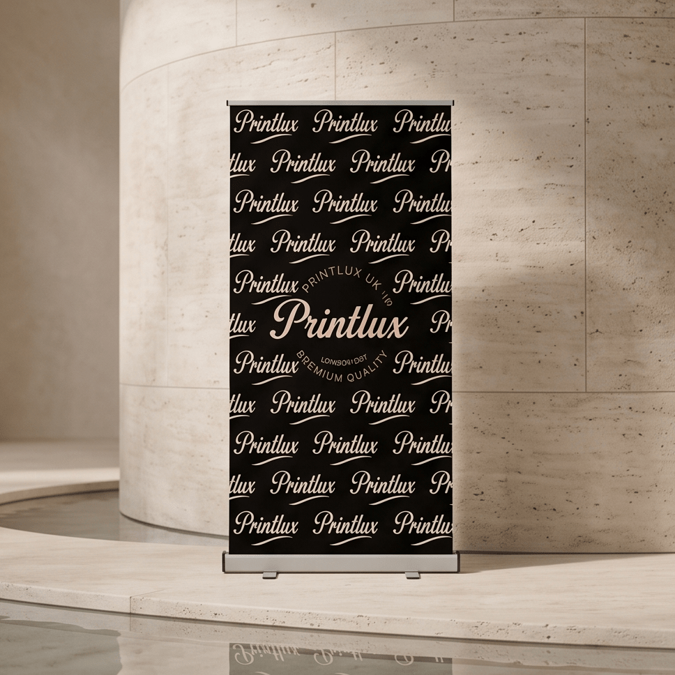 Event Backdrop featuring personalised logo artwork