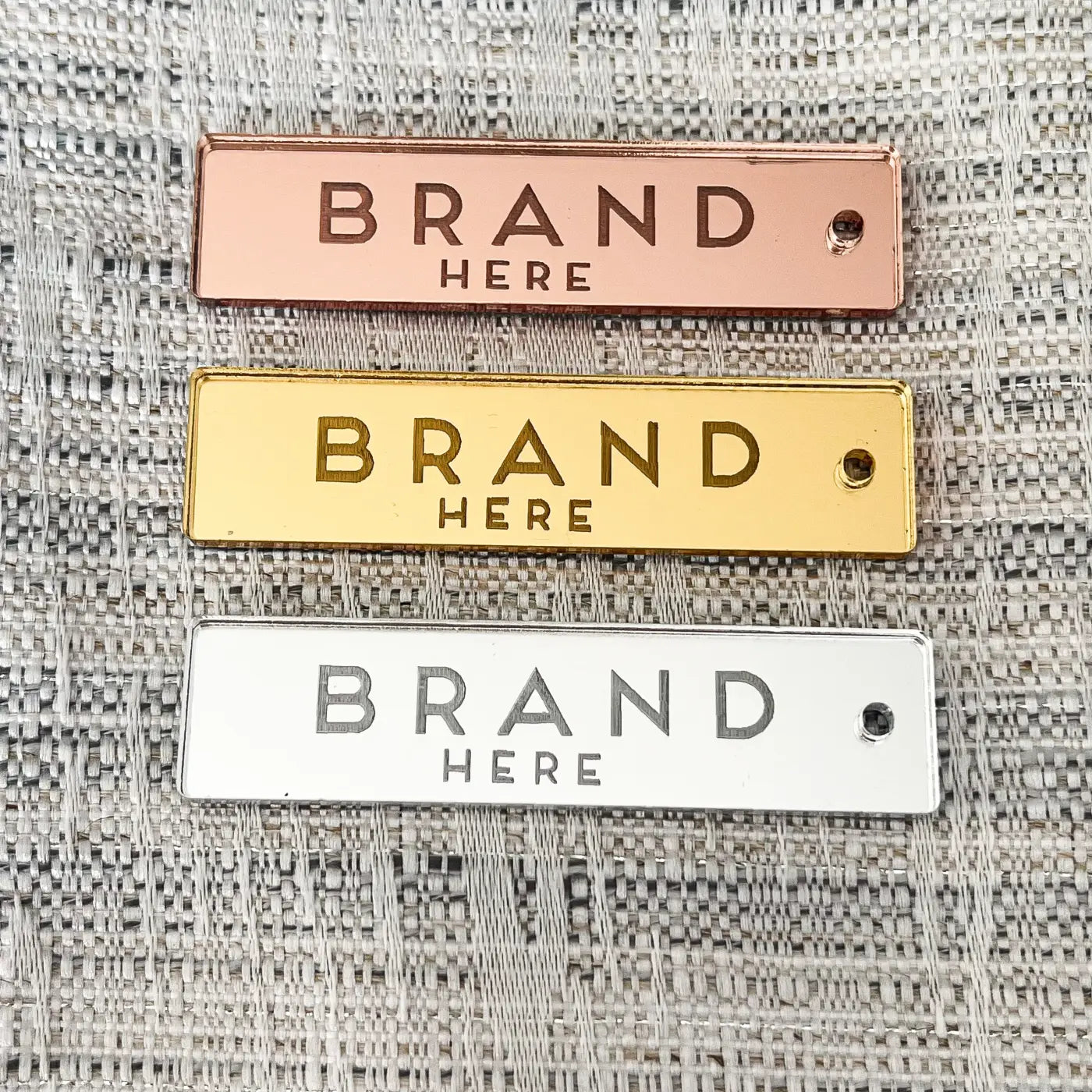 Luxury customised labels – premium acrylic product with custom logo stickers