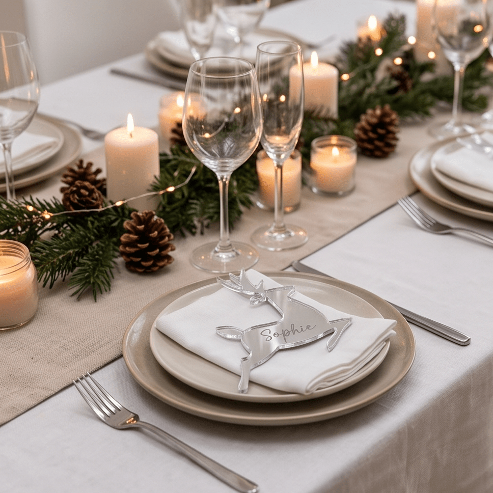 Personalised Christmas party sign featuring custom sign artwork