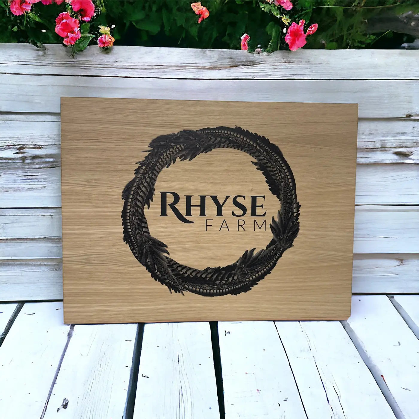 Luxury wood business sign – custom printed signs | sustainable oak veneer signage