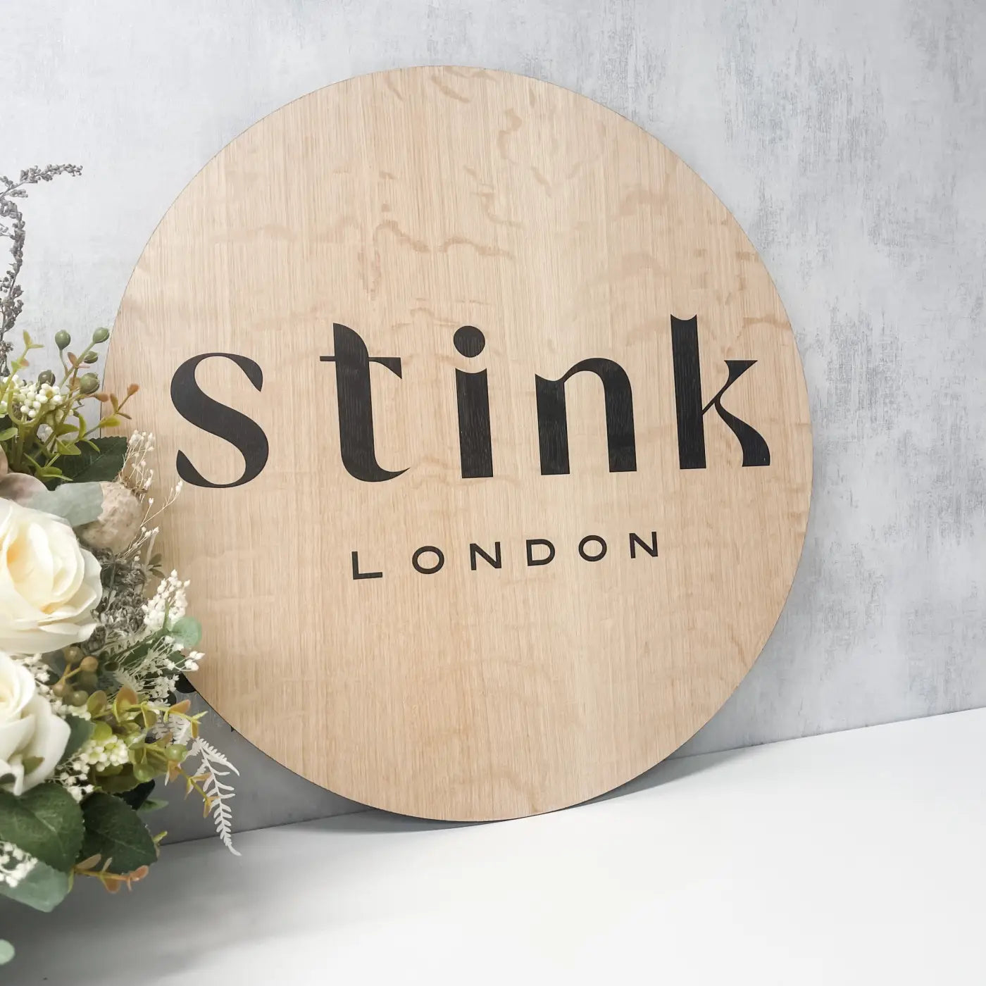 Luxury wood business sign – custom printed signs | sustainable oak veneer signage