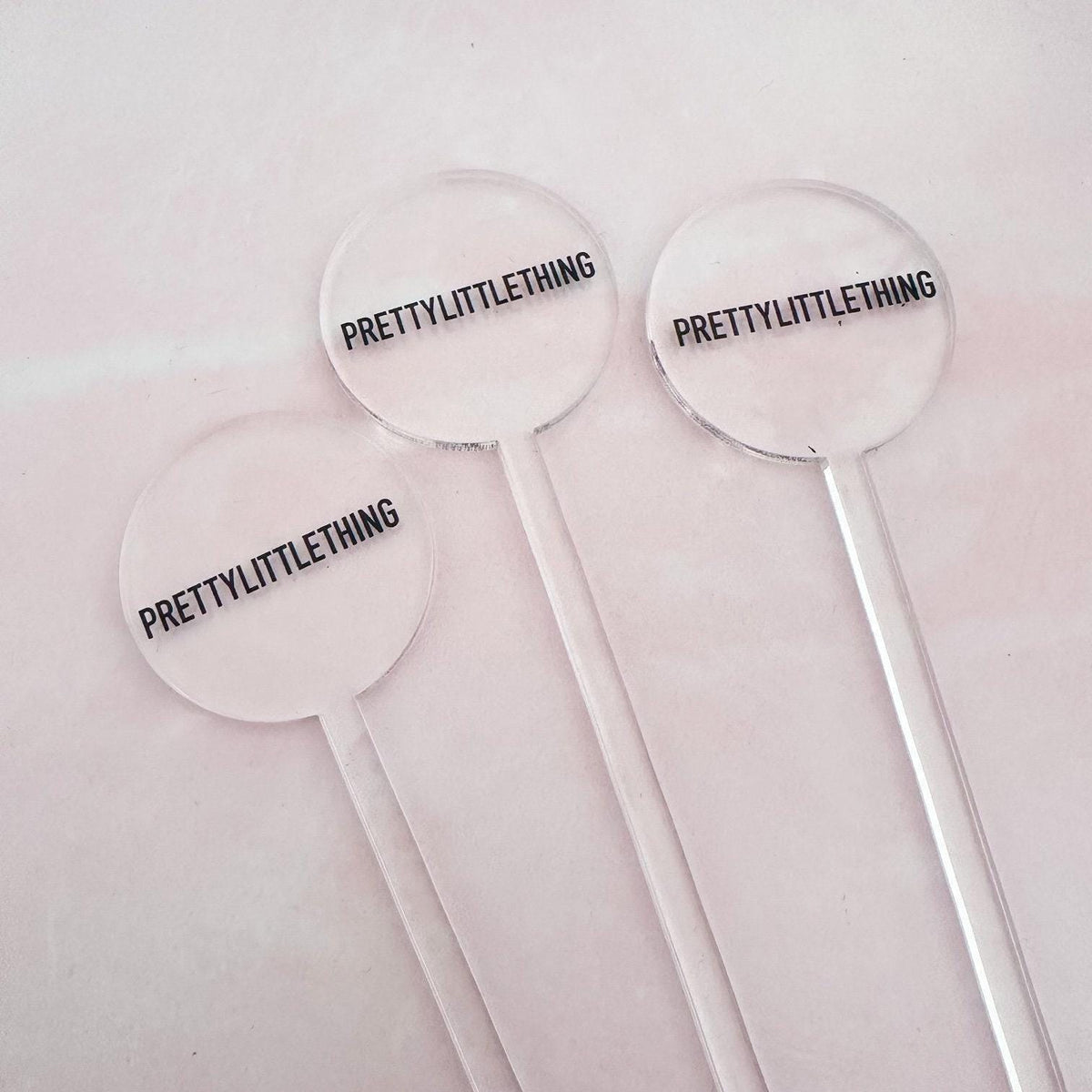Personalised Acrylic Drink Stirrers for company event drinks