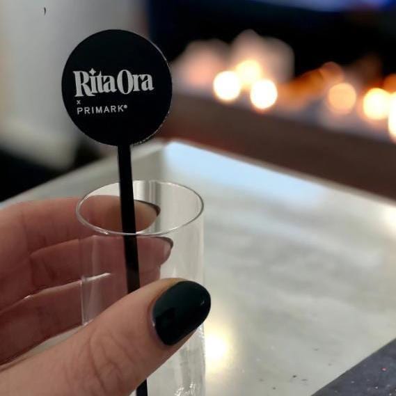 Personalised Acrylic Drink Stirrers with personalised logo artwork