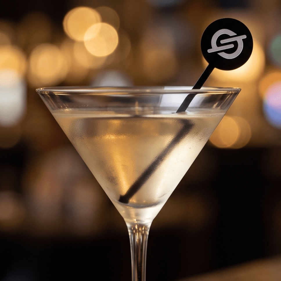 Personalised Acrylic Martini Stirrer for branded event drinks