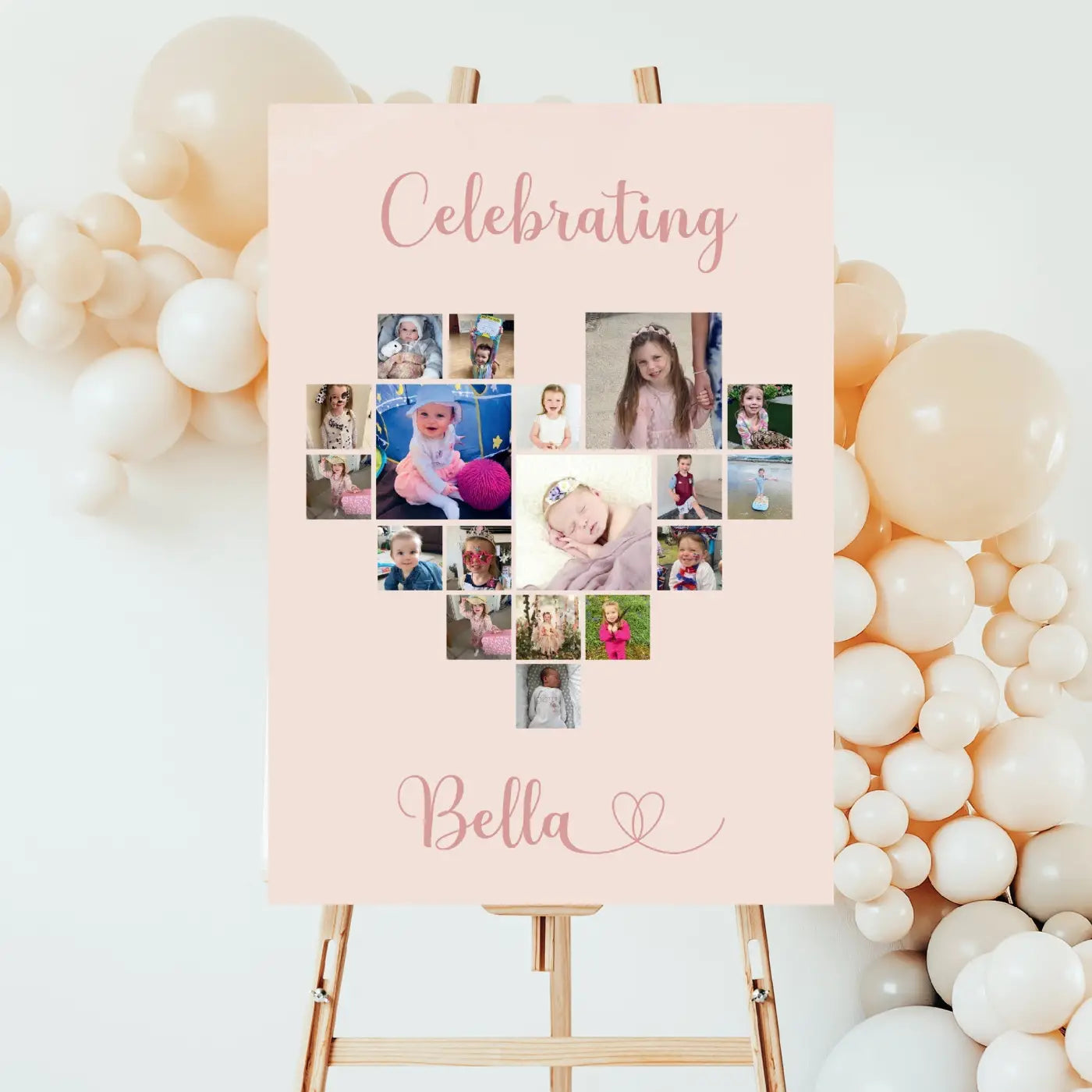 Personalised event sign – luxury birthday party & custom poster display
