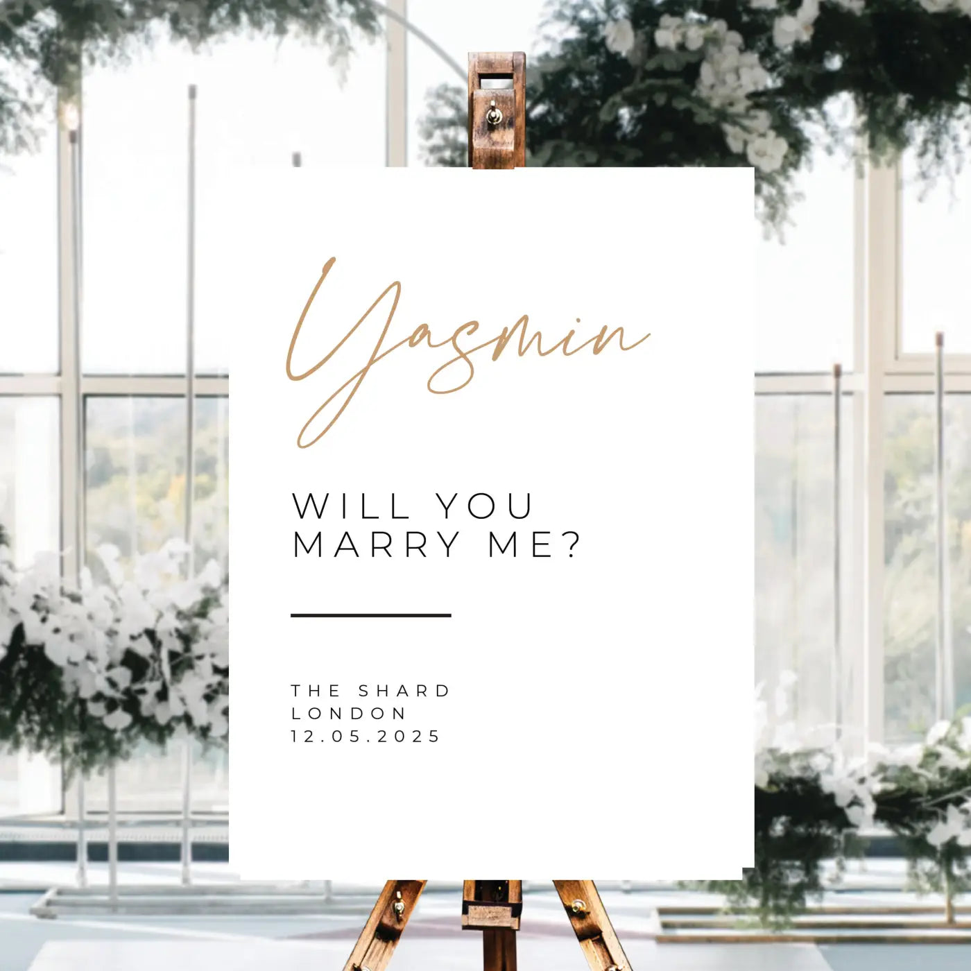Personalised event sign – luxury wedding ceremony | custom printed foamboard