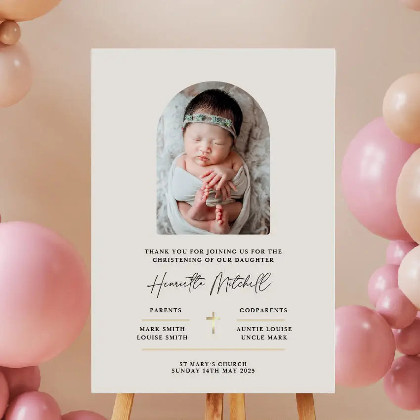 Personalised event sign – premium foamboard welcome with matte finish