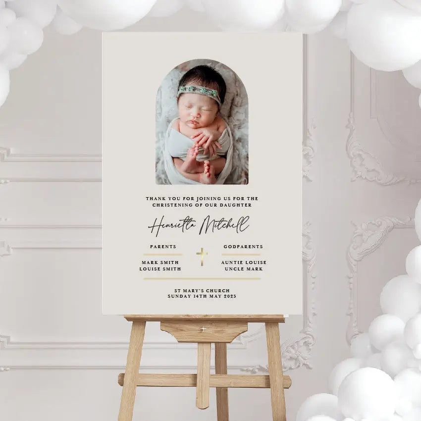 Personalised event sign – premium foamboard welcome with matte finish
