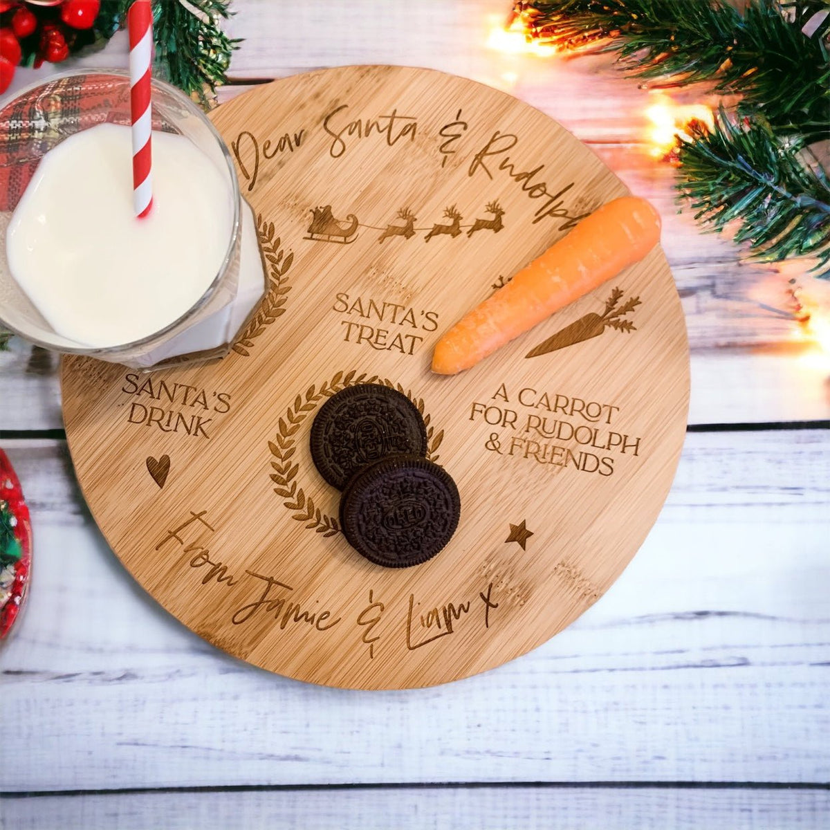 Personalised Santa Board for family Christmas Eve traditions