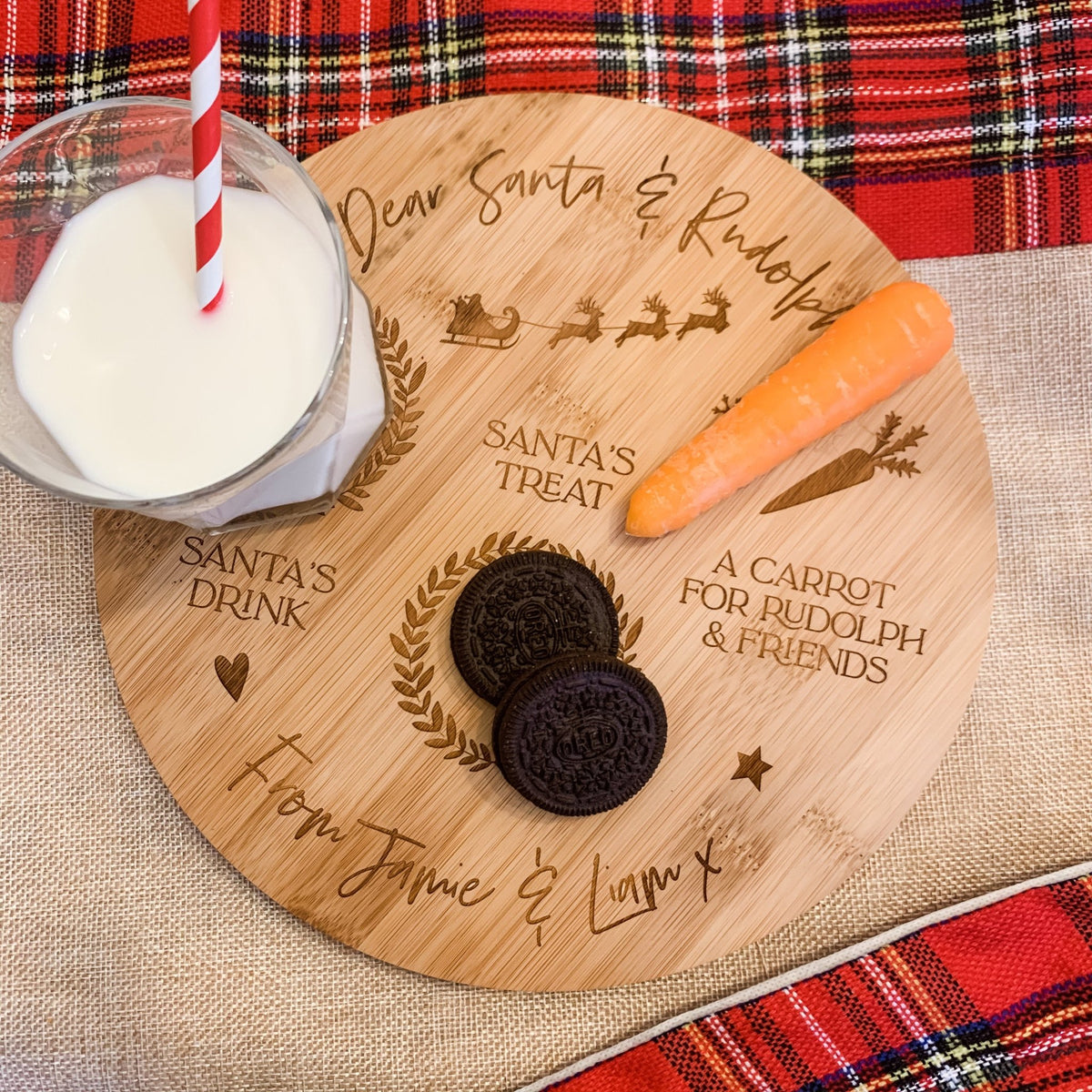 Personalised Santa Board for Christmas Eve celebrations