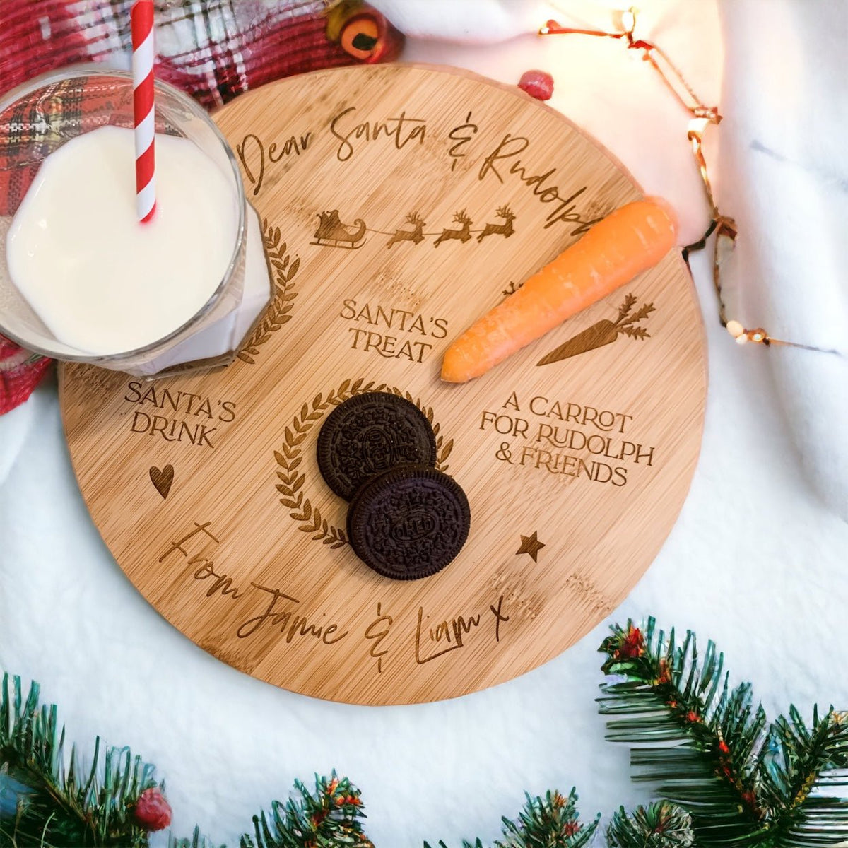 Personalised Santa Board for children's Christmas Eve gifts
