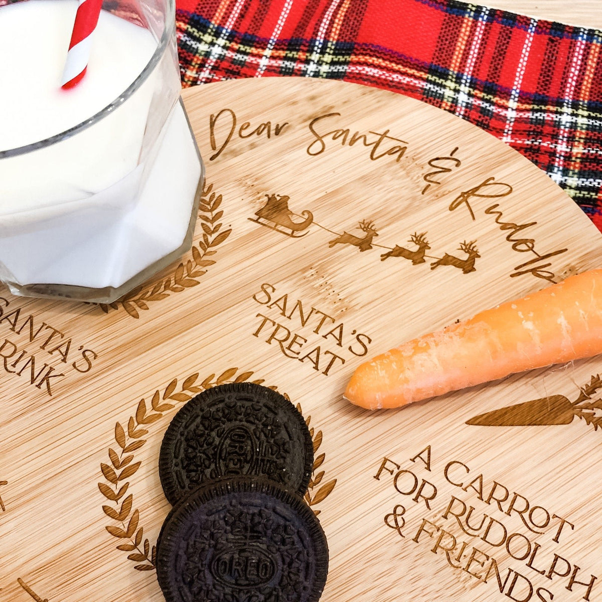 Personalised Santa Board designed for family Christmas Eve traditions