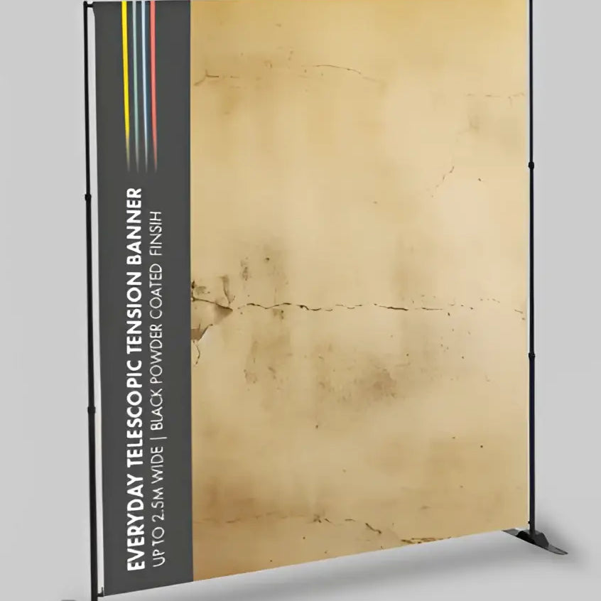 Telescopic tension banner | grand format display 1500mm x 2160mm – portable stand