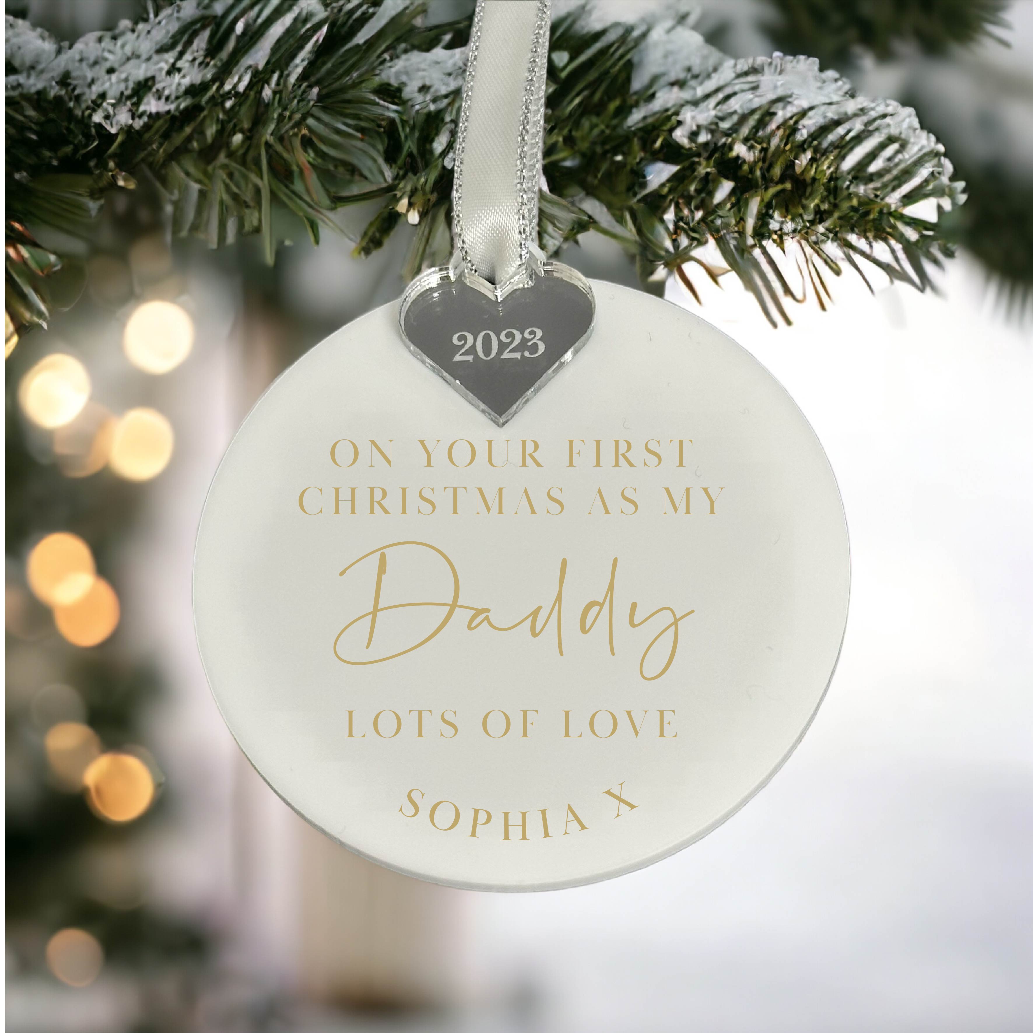 Personalised First Christmas As My Daddy Gift
